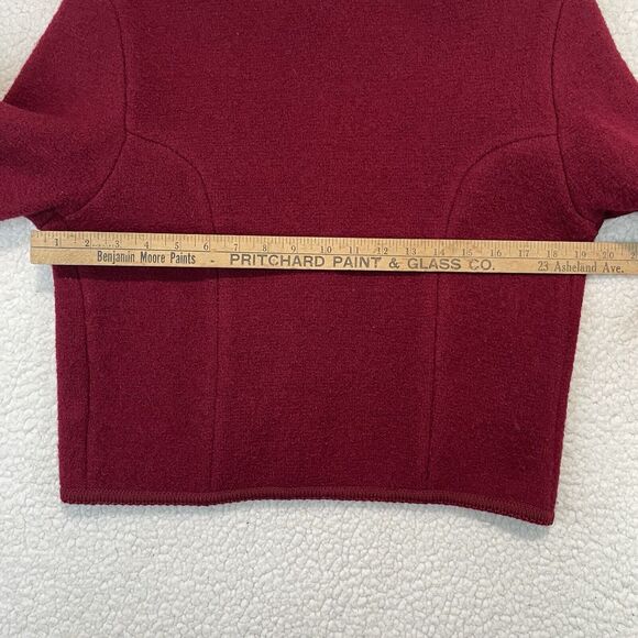 Vintage Richman Bros Cardigan Sweater Womens 9/10 Red 100% Wool Silver Button - Picture 6 of 6